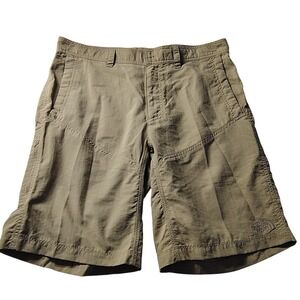 The North Face Mens 32 Khaki Tan Nylon Hiking Cargo‎ Shorts  Regular Fit